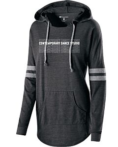 Ladies Hooded Low Key Pullover - Front Imprint - Logo 2